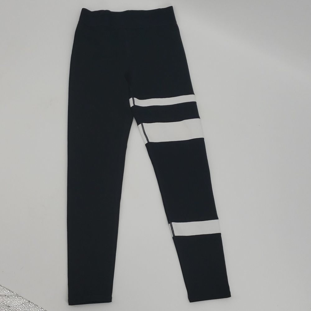 ZELLA black with white stripes leggings